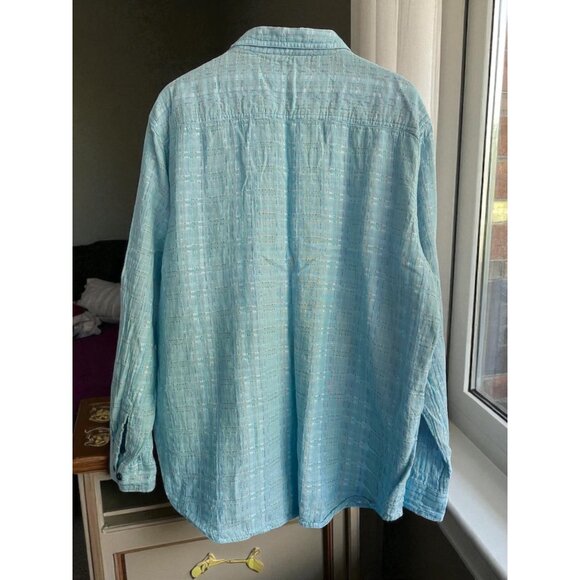 Carbon2Cobalt Mens Textured Cotton Long Sleeve Button-Down Shirt - Picture 6 of 13